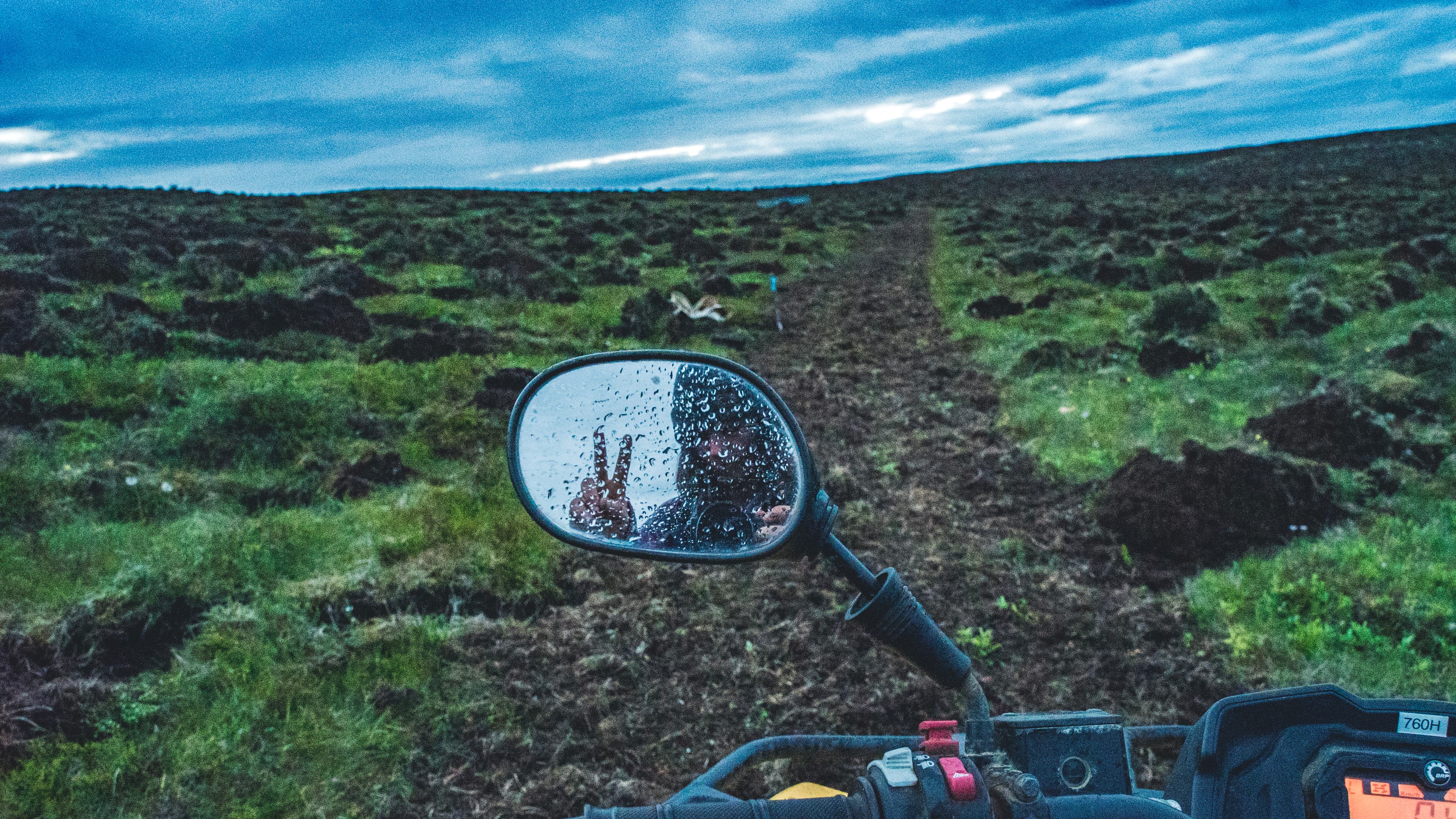 View across prepared land from an ATV